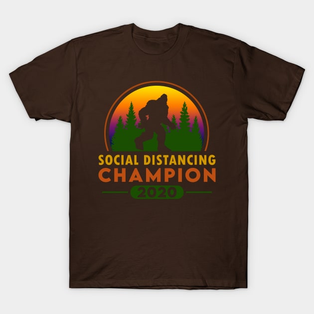 Social Distancing Champ T-Shirt by ZombieGirl01